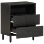 Solid black mango wood nightstand 50x33x60 cm by , Nightstands - Ref: Foro24-356829, Price: 66,82 €, Discount: %