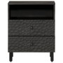 Mesita de noche madera maciza de mango negra 50x33x60 cm de , Mesitas de noche - Ref: Foro24-356829, Precio: 67,46 €, Descuen...