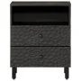 Solid black mango wood nightstand 50x33x60 cm by , Nightstands - Ref: Foro24-356829, Price: 66,82 €, Discount: %