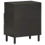 Solid black mango wood nightstand 50x33x60 cm by , Nightstands - Ref: Foro24-356829, Price: 66,82 €, Discount: %