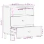 Massiver Nachttisch aus schwarzem Mangoholz, 50 x 33 x 60 cm von , Nachttische - Ref: Foro24-356829, Preis: 66,89 €, Rabatt: %