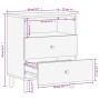 Mesita de noche madera maciza de mango negra 50x33x60 cm de , Mesitas de noche - Ref: Foro24-356829, Precio: 67,46 €, Descuen...