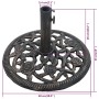 Base de sombrilla de hierro fundido color bronce 12 kg 48 cm de vidaXL, Bases para sombrillas - Ref: Foro24-47861, Precio: 60...