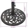 Sonnenschirmständer aus bronzefarbenem Gusseisen, 12 kg, 48 cm von vidaXL, Schirmständer - Ref: Foro24-47861, Preis: 56,51 €,...