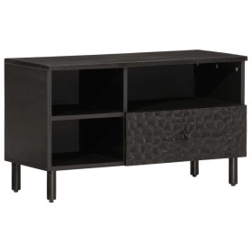 Solid black mango wood TV cabinet 80x33x46 cm by , TV Furniture - Ref: Foro24-356836, Price: 59,65 €, Discount: %