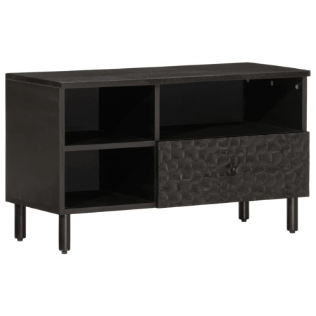 Massiver TV-Schrank aus schwarzem Mangoholz, 80 x 33 x 46 cm von , TV-Möbel - Ref: Foro24-356836, Preis: 59,65 €, Rabatt: %