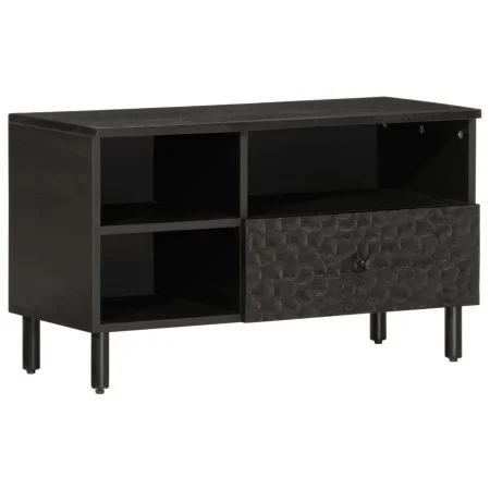 Massiver TV-Schrank aus schwarzem Mangoholz, 80 x 33 x 46 cm von , TV-Möbel - Ref: Foro24-356836, Preis: 59,12 €, Rabatt: %