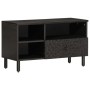 Massiver TV-Schrank aus schwarzem Mangoholz, 80 x 33 x 46 cm von , TV-Möbel - Ref: Foro24-356836, Preis: 59,65 €, Rabatt: %