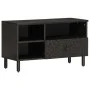 Massiver TV-Schrank aus schwarzem Mangoholz, 80 x 33 x 46 cm von , TV-Möbel - Ref: Foro24-356836, Preis: 59,12 €, Rabatt: %