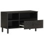 Massiver TV-Schrank aus schwarzem Mangoholz, 80 x 33 x 46 cm von , TV-Möbel - Ref: Foro24-356836, Preis: 59,65 €, Rabatt: %