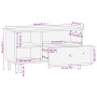 Massiver TV-Schrank aus schwarzem Mangoholz, 80 x 33 x 46 cm von , TV-Möbel - Ref: Foro24-356836, Preis: 59,65 €, Rabatt: %