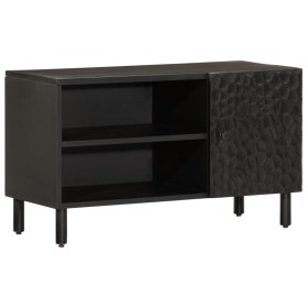Massiver TV-Schrank aus schwarzem Mangoholz, 80 x 31 x 46 cm von , TV-Möbel - Ref: Foro24-356834, Preis: 54,39 €, Rabatt: %