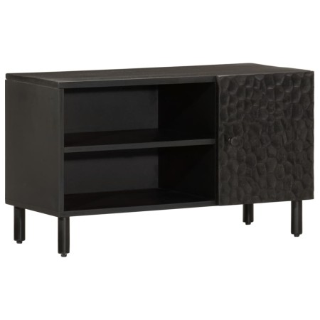 Massiver TV-Schrank aus schwarzem Mangoholz, 80 x 31 x 46 cm von , TV-Möbel - Ref: Foro24-356834, Preis: 54,39 €, Rabatt: %