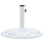 Weißer Sonnenschirmständer aus Gusseisen, 12 kg, 48 cm von vidaXL, Schirmständer - Ref: Foro24-47860, Preis: 62,71 €, Rabatt: %