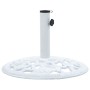 Base de sombrilla de hierro fundido blanco 12 kg 48 cm de vidaXL, Bases para sombrillas - Ref: Foro24-47860, Precio: 62,62 €,...