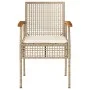 Gartenstühle mit Kissen 2 Stück beiges PE-Rattan und Akazienholz von , Gartenstühle - Ref: Foro24-366249, Preis: 146,08 €, Ra...