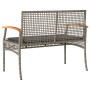 Gartenbank mit Kissen aus grauem synthetischem Rattan und Akazienholz von , Gartenbänke - Ref: Foro24-366256, Preis: 91,81 €,...