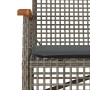 Gartenbank mit Kissen aus grauem synthetischem Rattan und Akazienholz von , Gartenbänke - Ref: Foro24-366256, Preis: 91,81 €,...