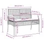 Garden bench with gray synthetic rattan and acacia wood cushion by , garden benches - Ref: Foro24-366256, Price: 105,19 €, Di...
