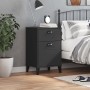 Mesita de noche VIKEN madera de ingeniería negra de , Mesitas de noche - Ref: Foro24-374915, Precio: 57,34 €