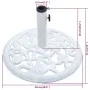 Base de sombrilla de hierro fundido blanco 12 kg 48 cm de vidaXL, Bases para sombrillas - Ref: Foro24-47860, Precio: 57,80 €,...
