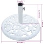 Weißer Sonnenschirmständer aus Gusseisen, 12 kg, 48 cm von vidaXL, Schirmständer - Ref: Foro24-47860, Preis: 62,71 €, Rabatt: %