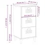 Mesita de noche VIKEN madera de ingeniería blanca de , Mesitas de noche - Ref: Foro24-374917, Precio: 73,31 €, Descuento: %