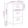 Mesita de noche VIKEN madera de ingeniería blanca de , Mesitas de noche - Ref: Foro24-374917, Precio: 74,17 €, Descuento: %