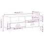 VIKEN TV-Schrank aus weißem Holzwerkstoff von , TV-Möbel - Ref: Foro24-374929, Preis: 123,90 €, Rabatt: %