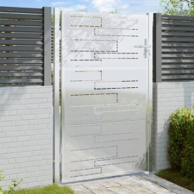 Puerta de jardín de acero inoxidable 100x125 cm