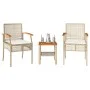 Table and chairs with cushions 3 pieces PE rattan beige acacia wood by , Garden sets - Ref: Foro24-366261, Price: 166,98 €, D...