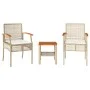 Table and chairs with cushions 3 pieces PE rattan beige acacia wood by , Garden sets - Ref: Foro24-366261, Price: 166,98 €, D...