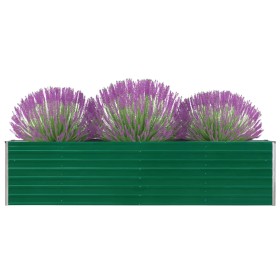 Raised green galvanized steel planter 320x40x77 cm by vidaXL, Pots and planters - Ref: Foro24-47049, Price: 85,01 €, Discount: %