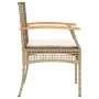Table and chairs with cushions 3 pieces PE rattan beige acacia wood by , Garden sets - Ref: Foro24-366261, Price: 166,98 €, D...
