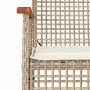 Table and chairs with cushions 3 pieces PE rattan beige acacia wood by , Garden sets - Ref: Foro24-366261, Price: 166,98 €, D...