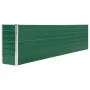 Raised green galvanized steel planter 320x40x77 cm by vidaXL, Pots and planters - Ref: Foro24-47049, Price: 81,23 €, Discount: %
