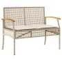 4-piece garden furniture set and beige synthetic rattan cushions by , Garden sets - Ref: Foro24-366268, Price: 232,70 €, Disc...