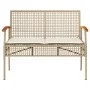 4-piece garden furniture set and beige synthetic rattan cushions by , Garden sets - Ref: Foro24-366268, Price: 232,70 €, Disc...