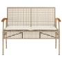 4-teiliges Gartenmöbel-Set und beige synthetische Rattankissen von , Gartensets - Ref: Foro24-366268, Preis: 196,59 €, Rabatt: %