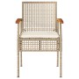4-teiliges Gartenmöbel-Set und beige synthetische Rattankissen von , Gartensets - Ref: Foro24-366268, Preis: 196,59 €, Rabatt: %