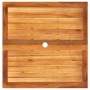 Gartentisch synthetisches Rattan beige Akazienholz 80x80x75 cm von , Gartentische - Ref: Foro24-366275, Preis: 94,90 €, Rabat...