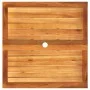 Gartentisch synthetisches Rattan beige Akazienholz 80x80x75 cm von , Gartentische - Ref: Foro24-366275, Preis: 120,93 €, Raba...