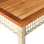 Gartentisch synthetisches Rattan beige Akazienholz 80x80x75 cm von , Gartentische - Ref: Foro24-366275, Preis: 120,93 €, Raba...