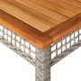 Garden table synthetic rattan gray acacia wood 140x80x75 cm by , Garden tables - Ref: Foro24-366277, Price: 168,35 €, Discoun...