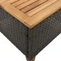 Table and chairs with cushions 3 pieces PE rattan black acacia wood by , Garden sets - Ref: Foro24-366313, Price: 194,18 €, D...