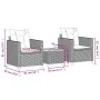 Tisch und Stühle mit Kissen 3 Stück PE Rattan beige Akazienholz von , Gartensets - Ref: Foro24-366311, Preis: 196,90 €, Rabat...