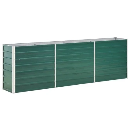 Green galvanized steel garden bed 240x40x77 cm by vidaXL, Pots and planters - Ref: Foro24-47041, Price: 61,61 €, Discount: %