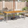 Gartentisch aus synthetischem Rattan, graues Akazienholz, 180 x 90 x 75 cm von , Gartentische - Ref: Foro24-366280, Preis: 17...