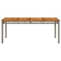 Garden table synthetic rattan gray acacia wood 180x90x75 cm by , Garden tables - Ref: Foro24-366280, Price: 179,87 €, Discoun...