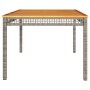 Gartentisch aus synthetischem Rattan, graues Akazienholz, 180 x 90 x 75 cm von , Gartentische - Ref: Foro24-366280, Preis: 17...